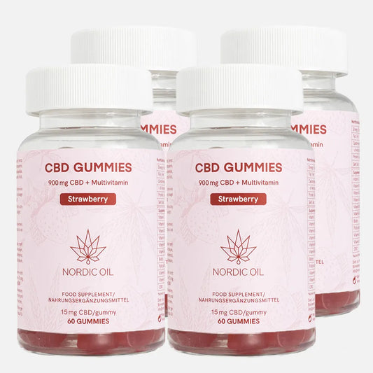 4x CBD Fruchtgummis (900mg) Erdbeere