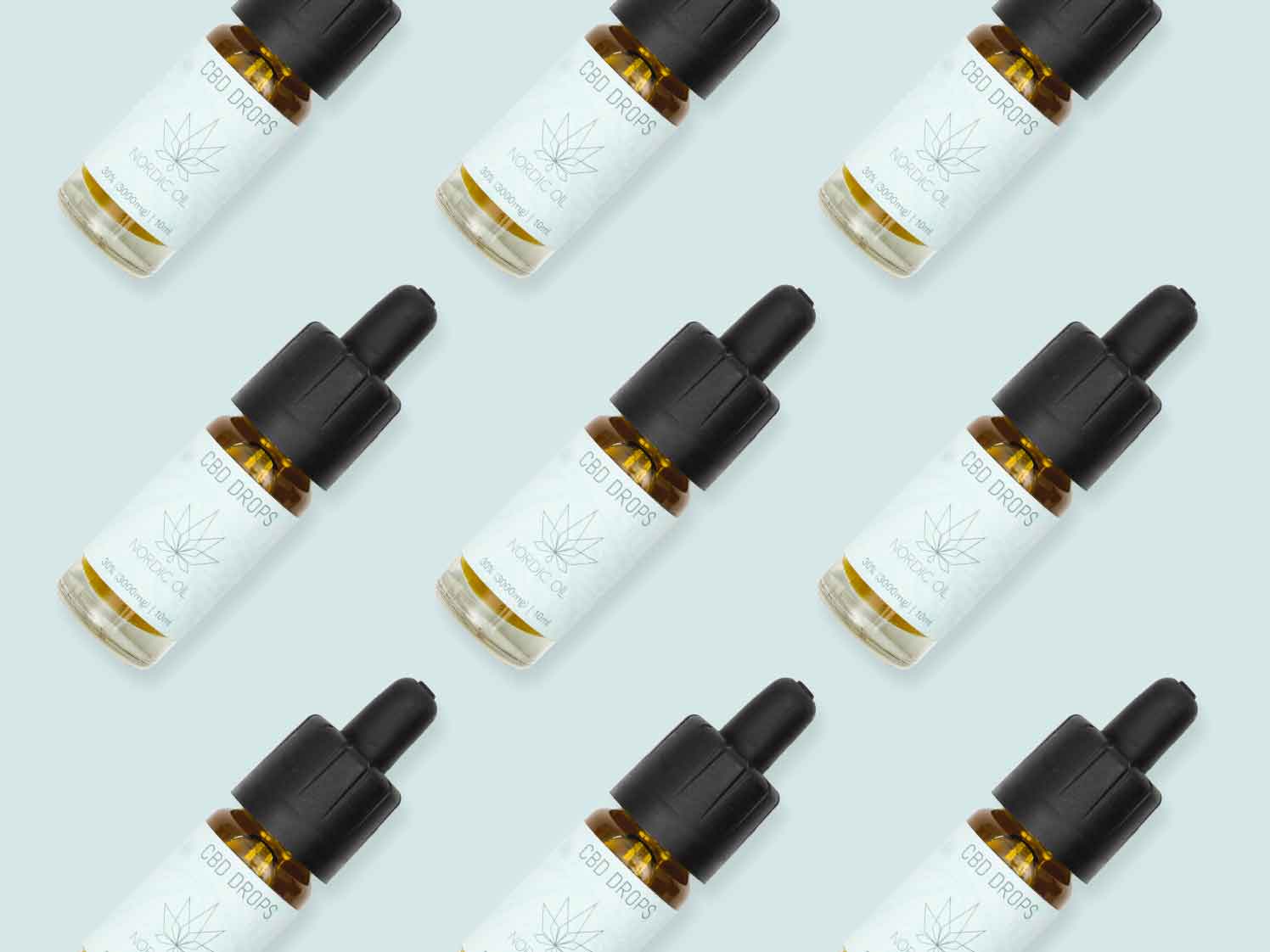 Nordic Oil-CBD Drops (30% CBD) in einem Muster