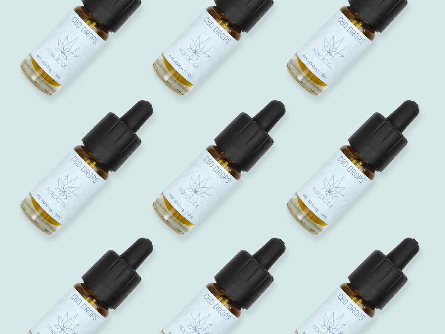 Nordic Oil-CBD Drops (40% CBD) in einem Muster