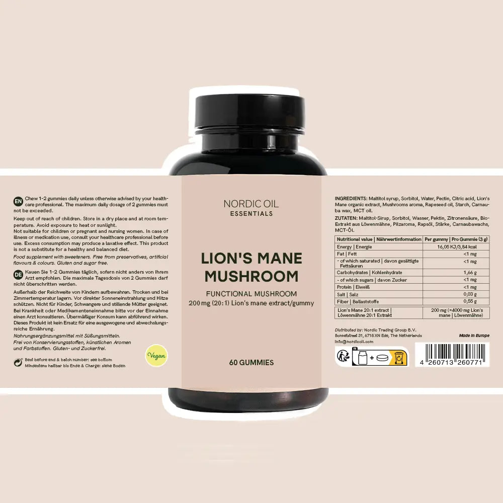 Löwenmähne Vitalpilz-Gummies