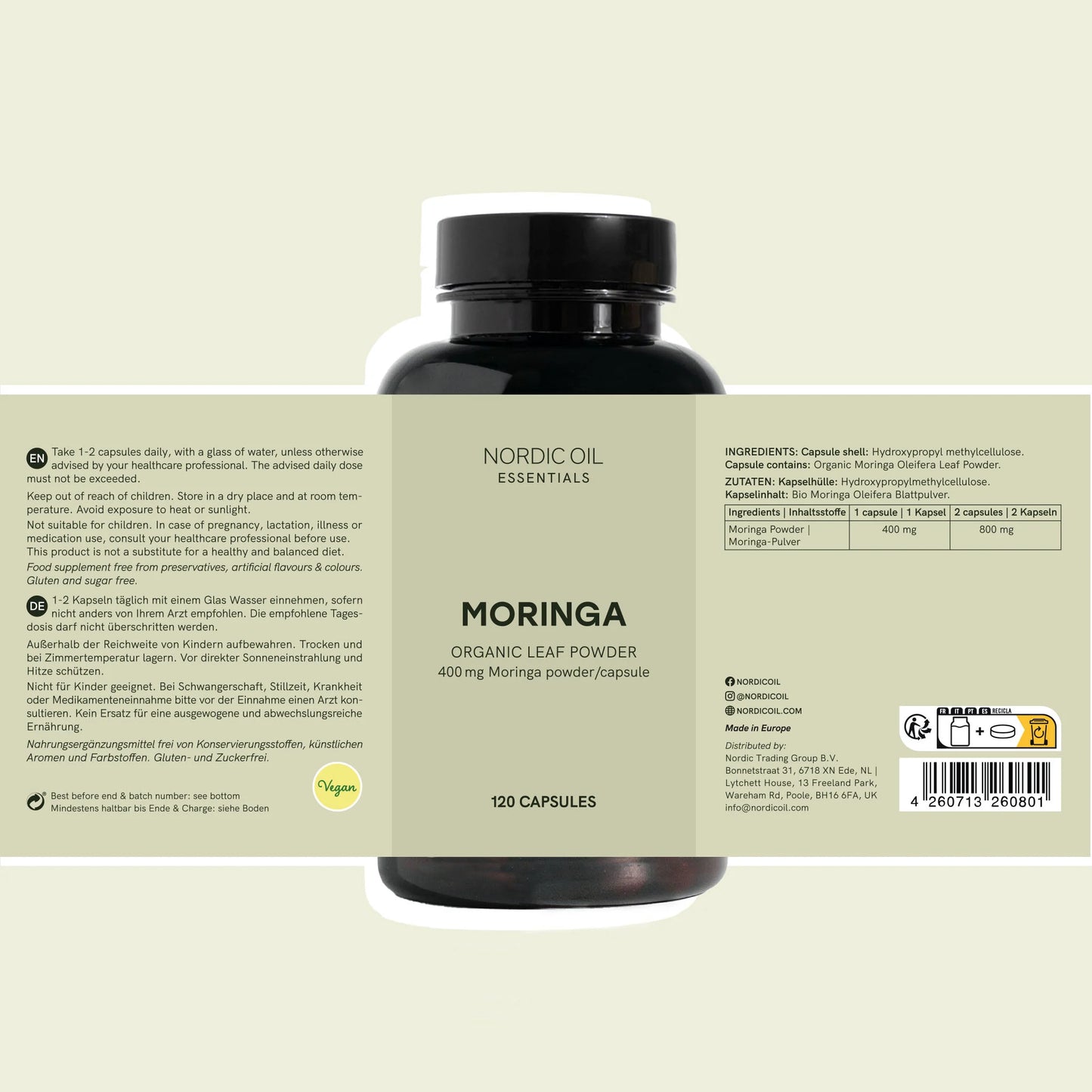Moringa-Pulver-Kapseln
