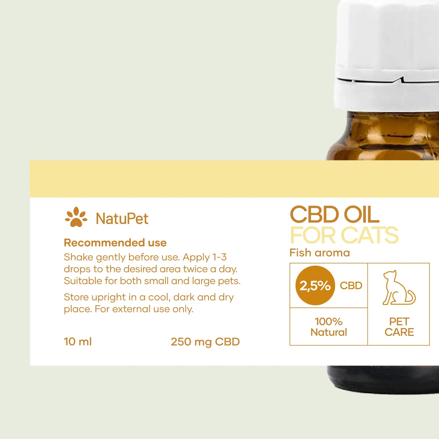 CBD Öl für Katzen (2,5%) Fisch