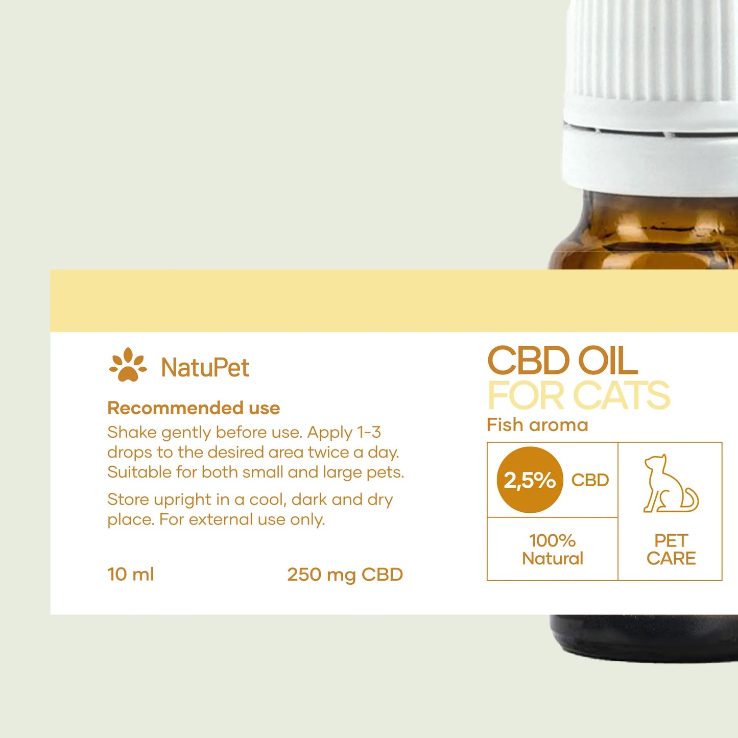 CBD Öl für Katzen - Fisch (2,5%)