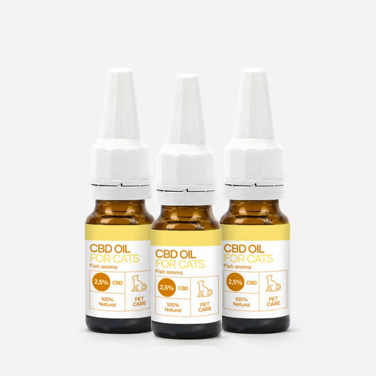 3FÜR2: CBD Öl für Katzen - Fisch (2,5%)