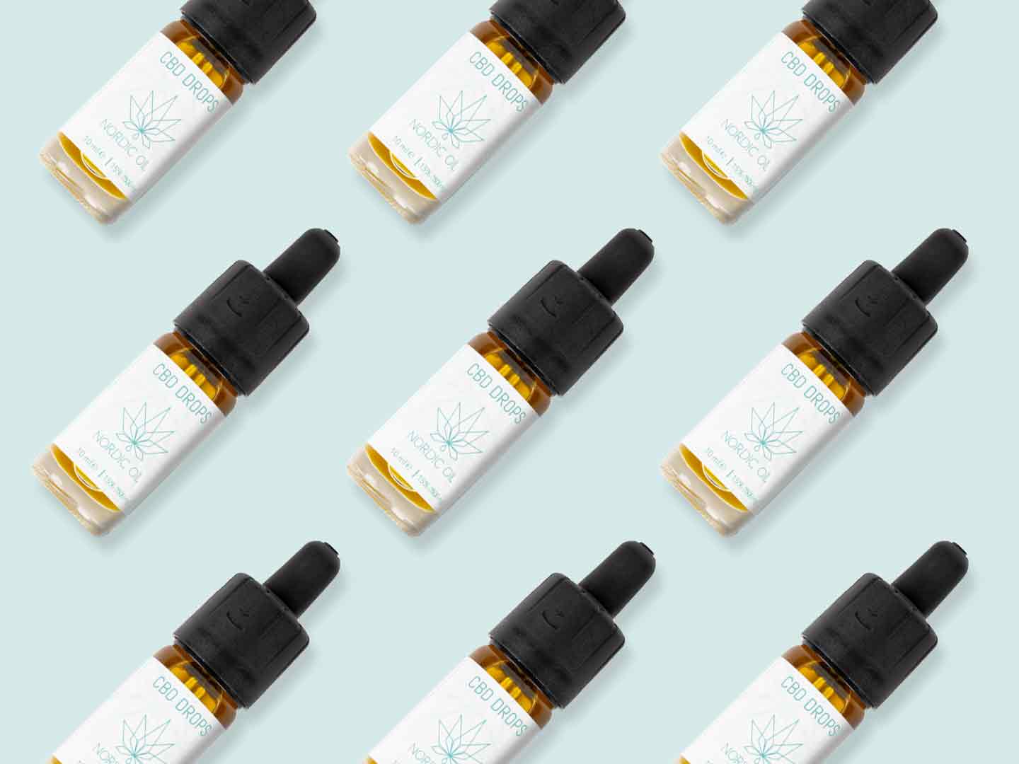 Nordic Oil-CBD Drops (15% CBD) in einem Muster