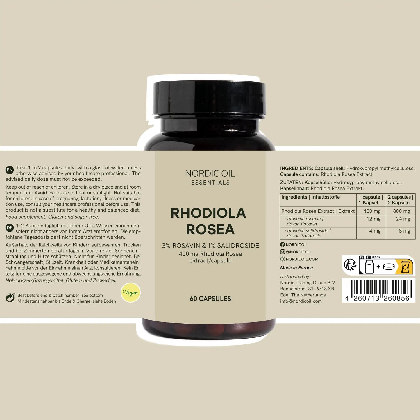 Rhodiola Rosea Extrakt Kapseln