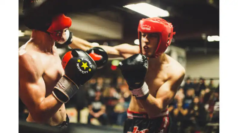 Sparing zwischen zwei Boxern