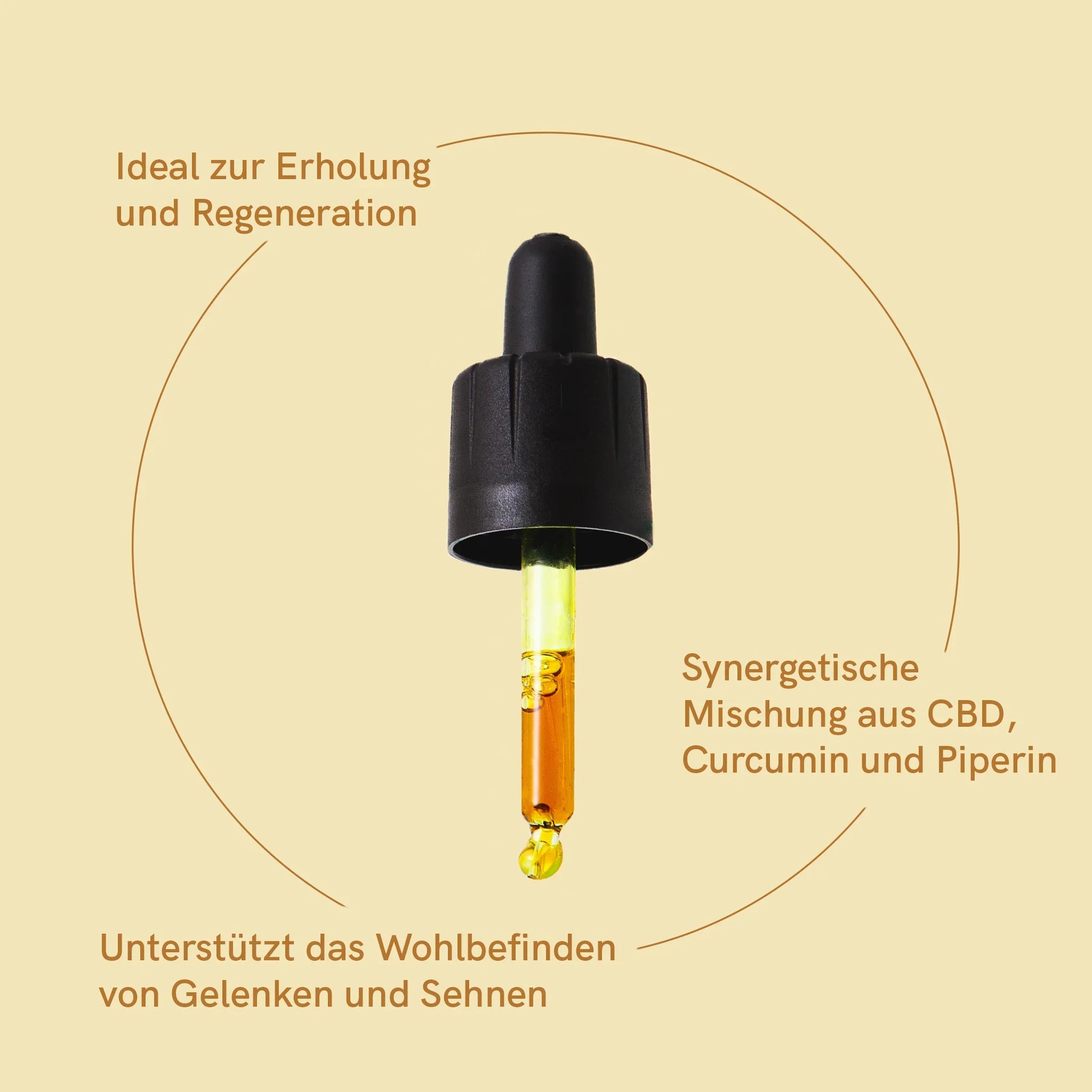 CBD Öl mit Kurkumin (15%) mit gelisteten Eigenschaften