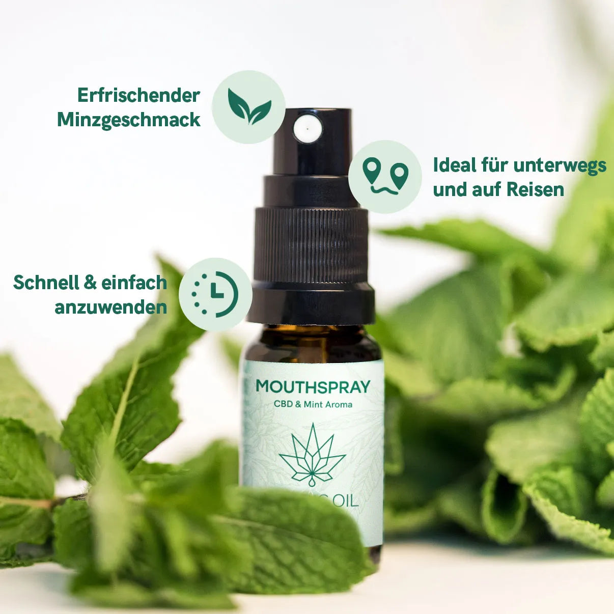 CBD Mundspray von Nordic Oil mit gegebenen Eigenschaften