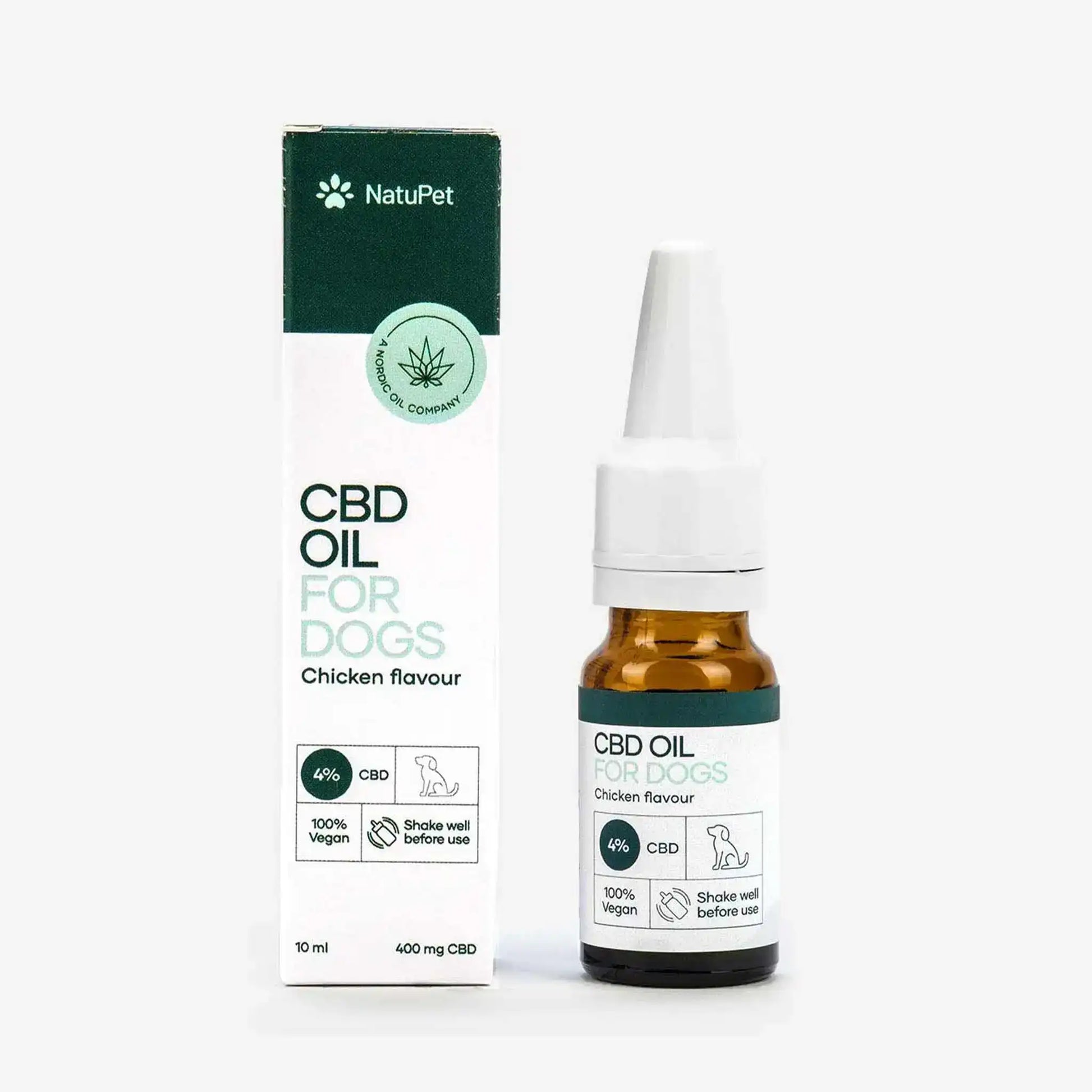 CBD Öl für Hunde - Verpackung und Produkt