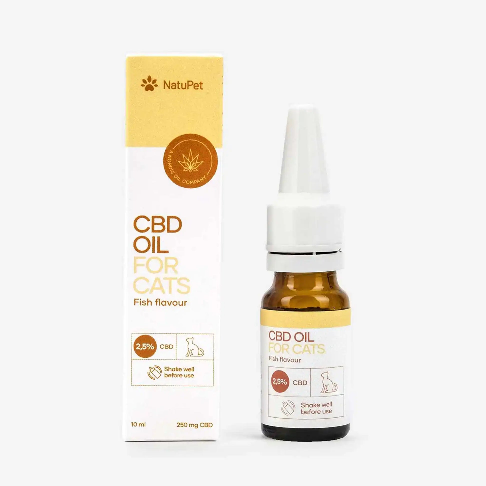 CBD Öl für Katzen Produkt und die Verpackung