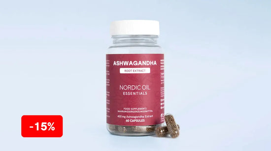 Nordic Oil Ashwagandha Kapseln Packung mit 15% Rabatt