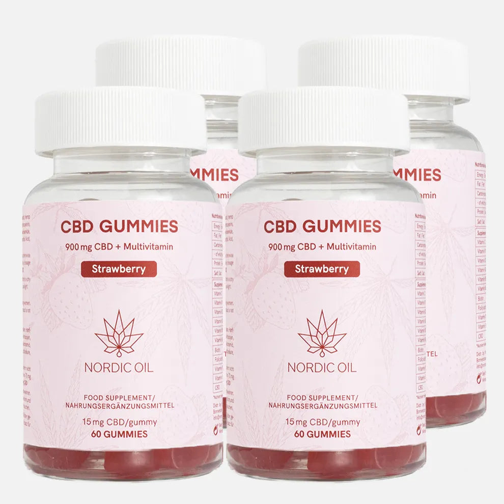 4x CBD Fruchtgummis (900mg) Erdbeere