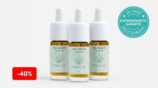 Angebot: 40% weniger für den Deal 3 für 2 auf CBD Öle (20%) von Nordic Oil