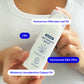 Frau hält Nordic Oil CBD Sports Balm mit der Beschreibung: Rosmarinus Officinalis Leaf Oil; CBD; Palmitamide MEA (PEA); Melaleuca Leucadendron Cajaput Oil