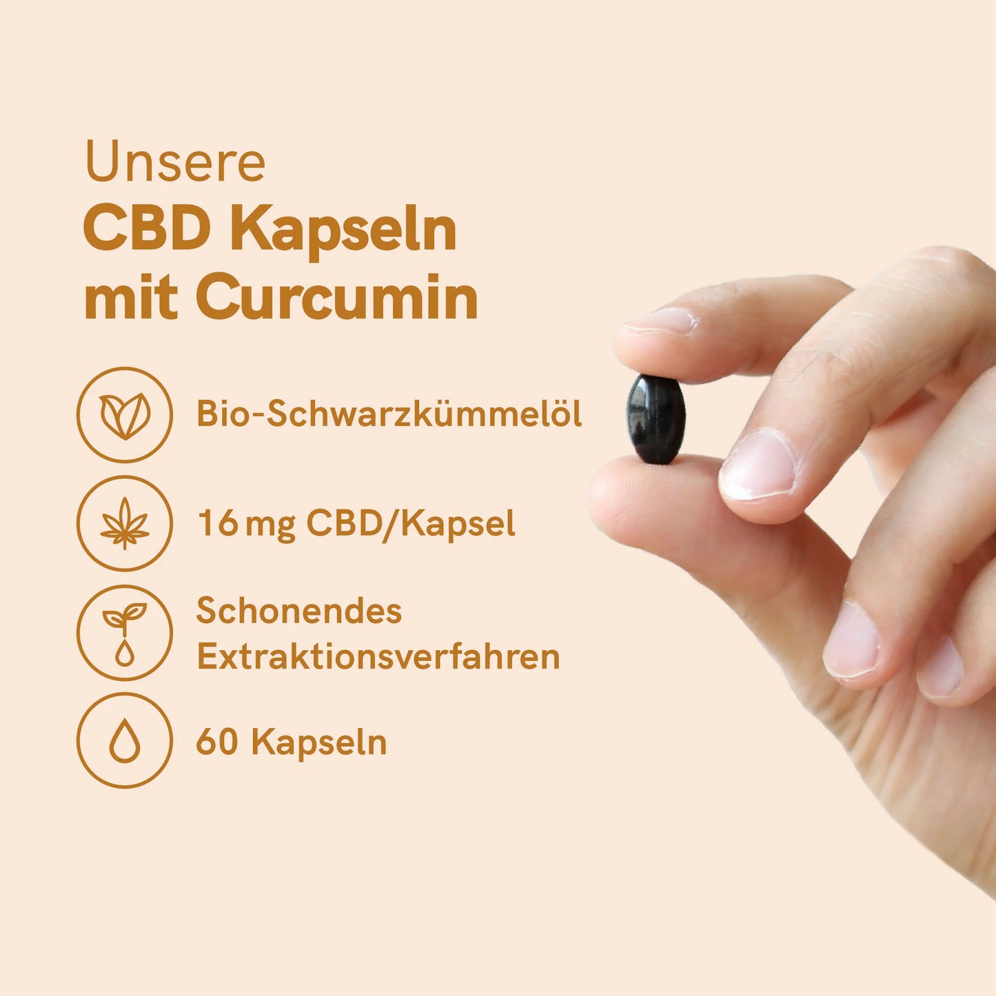 CBD Kapseln (960mg) mit Curcumin