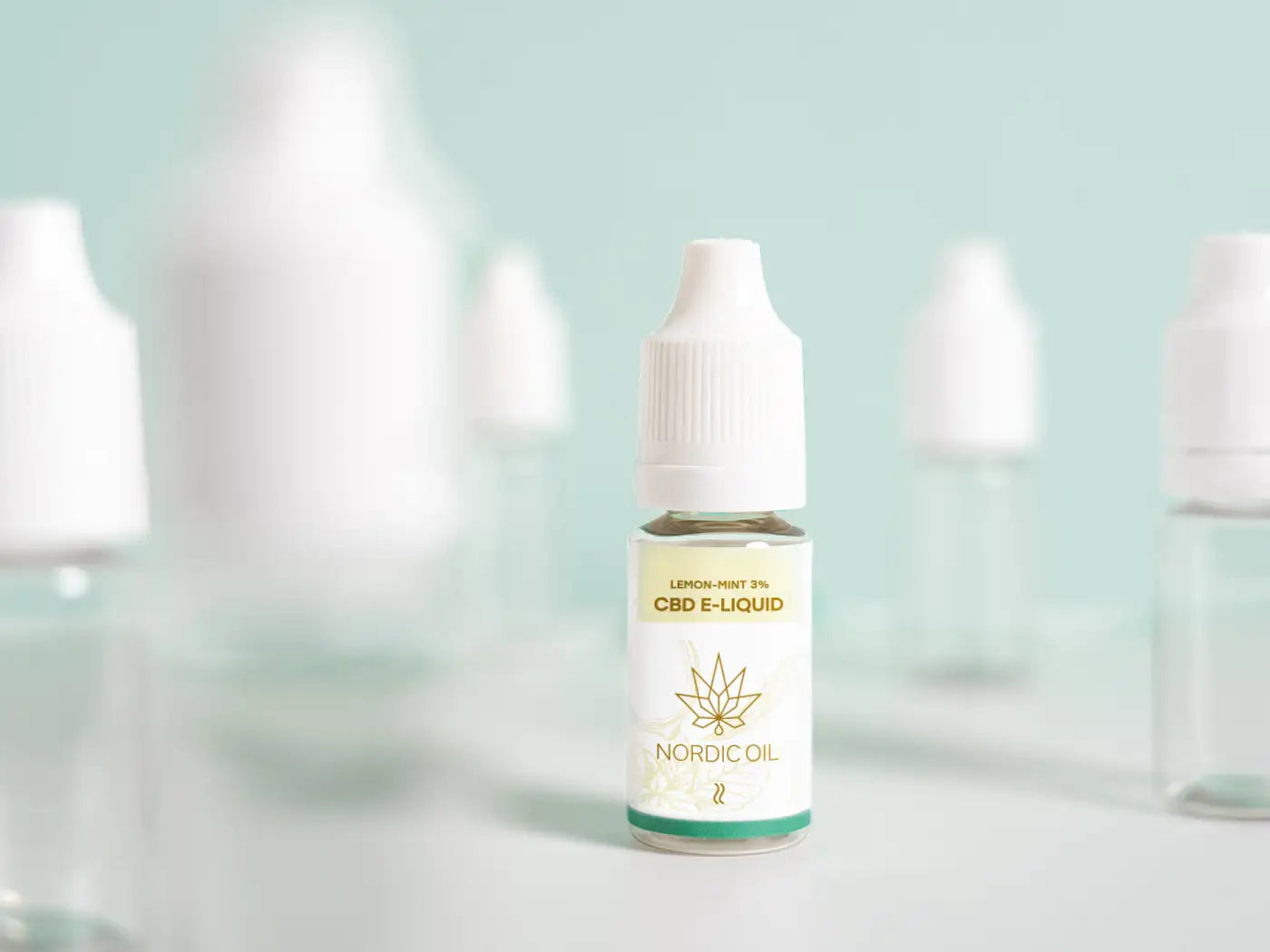 CBD E-Liquid Zitronengeschmack von Nordic Oil und andere Flaschen