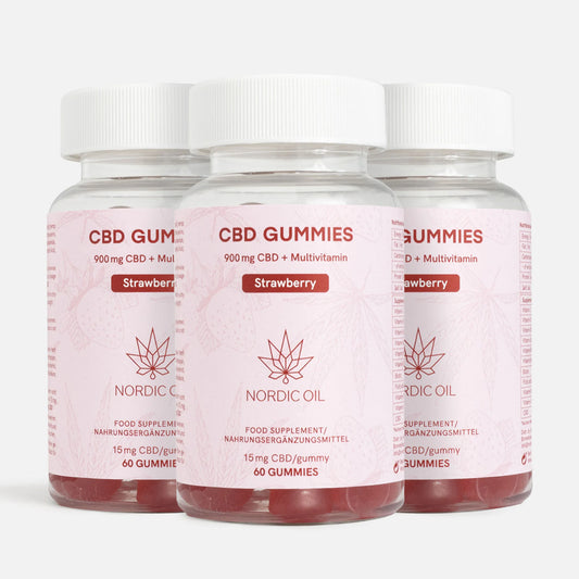 3FÜR2: CBD Fruchtgummis (900mg) Erdbeere