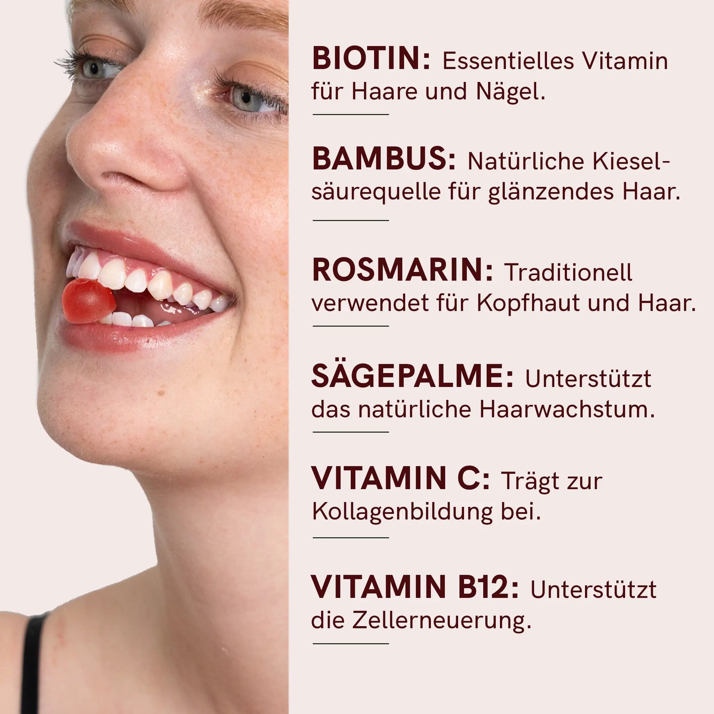 Haut, Haare und Nägel Fruchtgummis