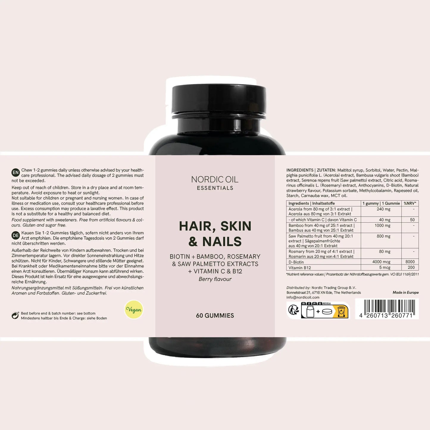 Haut, Haare und Nägel Fruchtgummis