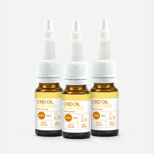 3er-Pack: CBD Öl für Katzen - Fisch (2,5%)