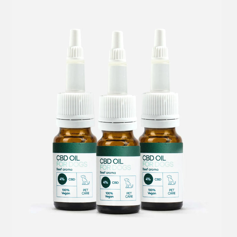 3er-Pack: CBD Öl für Hunde - Rind (4%)