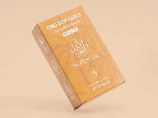 Nordic Oil Kurkuma + CBD Softgels Packung 